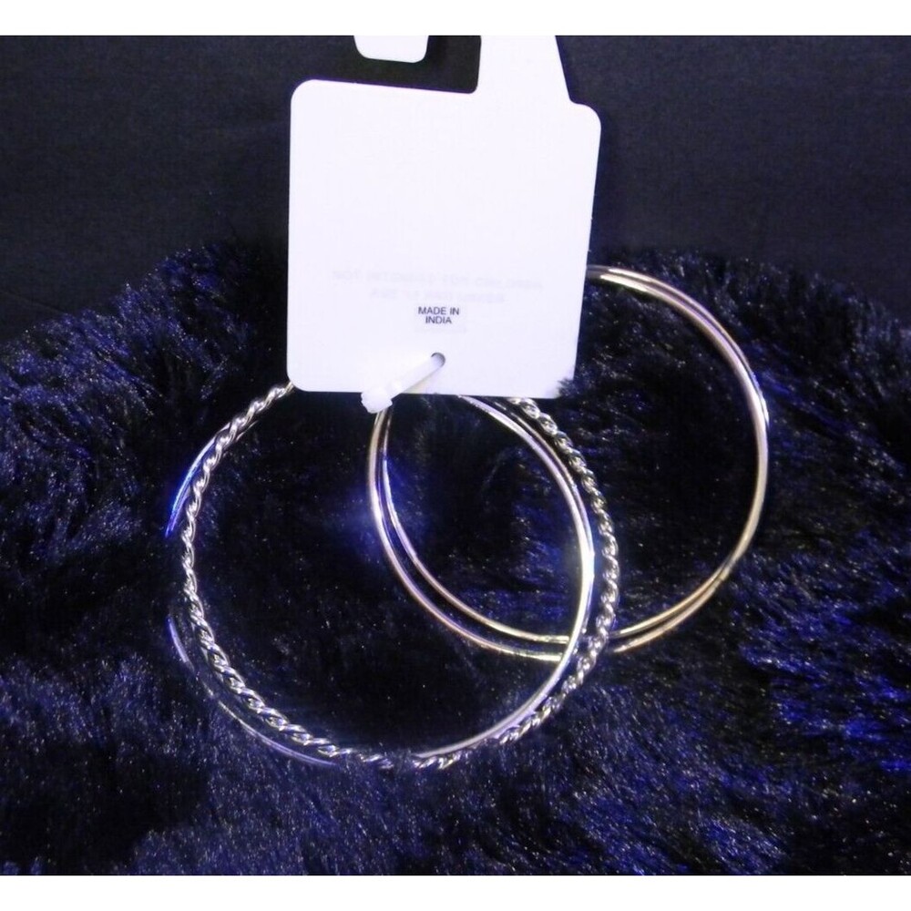 Cato Silvertone Bracelet Extra Large Plus Set of 5 Bangles NWT